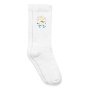 Voulez-vous faire du nautisme ? - Chaussettes de tennis bio enfant - blanc - Droite