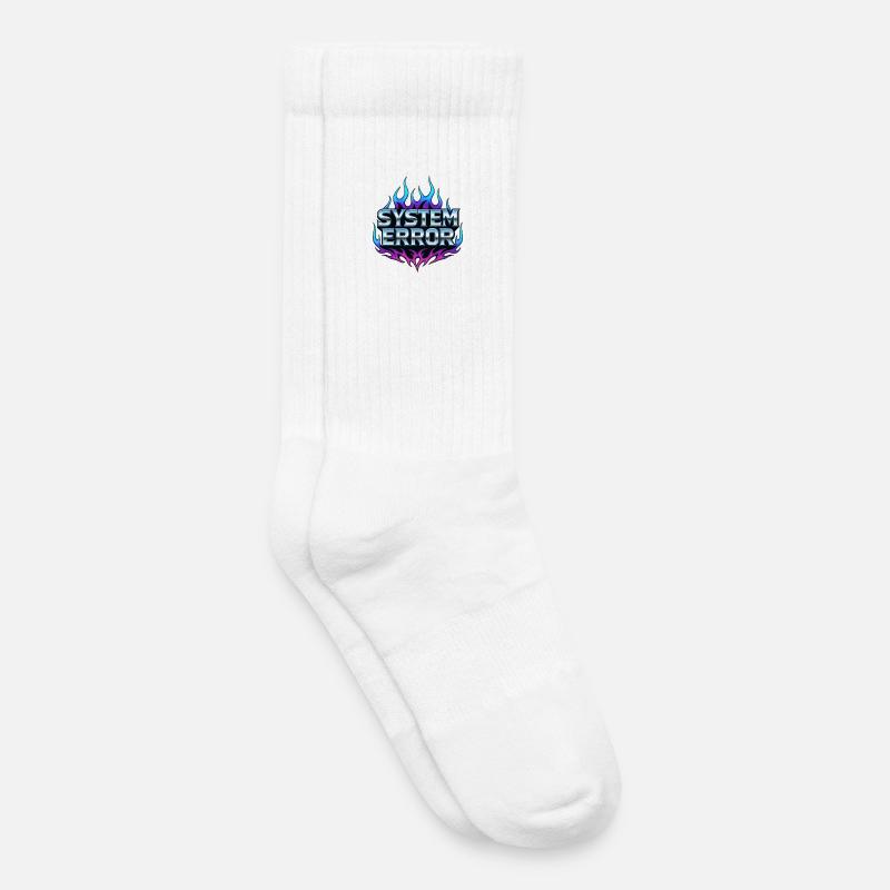 Flame Graphics System Error - Kids Tennis Socks - white
