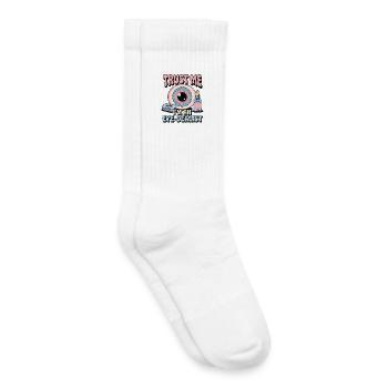 Optométriste Croyez-moi, je suis un spécialiste de l’optique - Chaussettes de tennis bio enfant - blanc - Droite