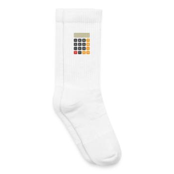 Anzahl Tag Taschenrechner Tastatur Grafik - Kinder Tennissocken - Weiß - Rechts