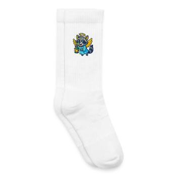 Engel Waschbär Weihnachten Design - Kinder Tennissocken - Weiß - Rechts