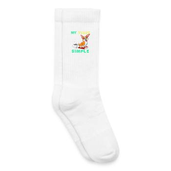 Mein Bedarf sind einfache Corgi-Bücher und Kaffee - Kinder Tennissocken - Weiß - Rechts