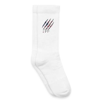 Scratch USA Flag Scratch Trace - Kids Tennis Socks - white - Right