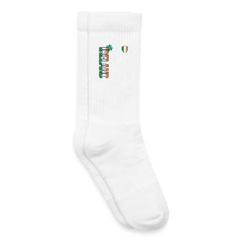 T-shirt vertical de l’Irlande avec écusson - Chaussettes de tennis bio enfant - blanc - Droite