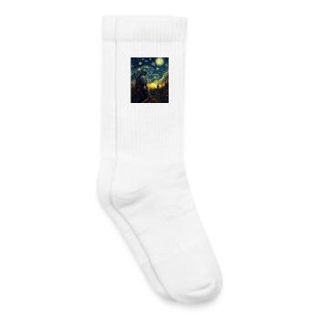 Ritter Van Gogh Style Starry Night - Kinder Tennissocken - Weiß - Rechts