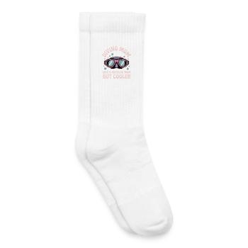 Diving Saying Mom Funny Diving Gift - Kids Tennis Socks - white - Right