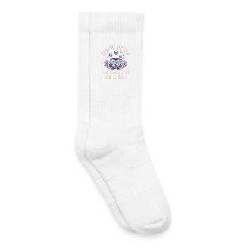 Diving Saying Sister Funny Diving Gift - Kids Tennis Socks - white - Right