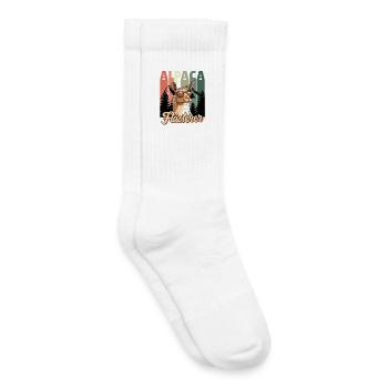 Alpaca Fan ALPACA FLÜSTERER Lama Lustiges - Kids Tennis Socks - white - Right