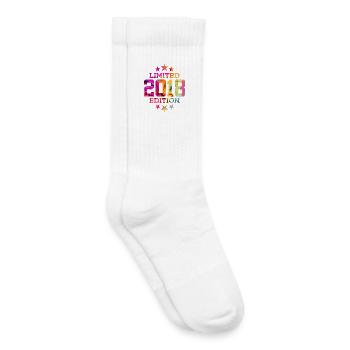 ÉDITION LIMITÉE 8E ANNIVERSAIRE 2018 - Chaussettes de tennis bio enfant - blanc - Droite