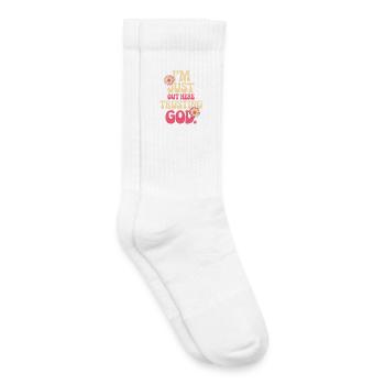 Ich vertraue Gott hier draußen - Kinder Tennissocken - Weiß - Rechts