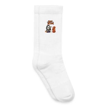 Joyeux Halloween Grim Reaper - Chaussettes de tennis bio enfant - blanc - Droite