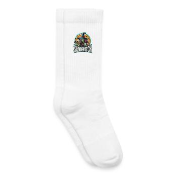 Sandhexe Hexe Halloween Illustration - Kinder Tennissocken - Weiß - Rechts
