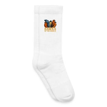 Faucons du monde Fauconnerie Observation des oiseaux - Chaussettes de tennis bio enfant - blanc - Droite