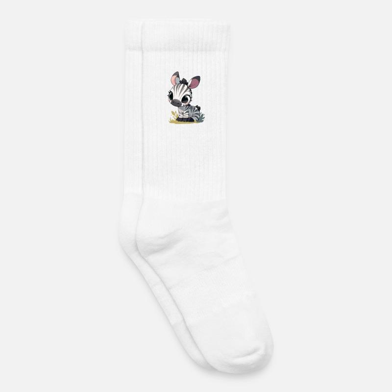 Zebras Zebra - Kinder Tennissocken - Weiß