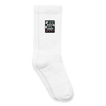 Halloween - Fantômes Amusants - Chaussettes de tennis bio enfant - blanc - Droite