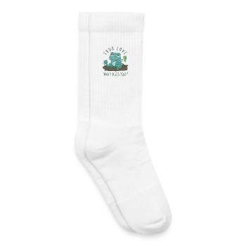Je ne suis pas une grenouille, je suis un prince -Lovedesign - Chaussettes de tennis bio enfant - blanc - Droite