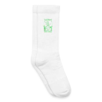 La thérapie coûte cher, le vent est gratuit, le crâne de motard - Chaussettes de tennis bio enfant - blanc - Droite