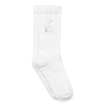 La thérapie coûte cher, le vent est gratuit, le crâne de motard - Chaussettes de tennis bio enfant - blanc - Droite