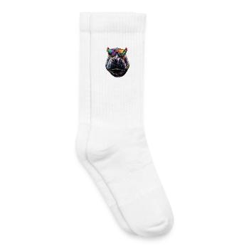 Nilpferd Flusspferd Mama Hippopotamus Cooles Hippo - Kinder Tennissocken - Weiß - Rechts