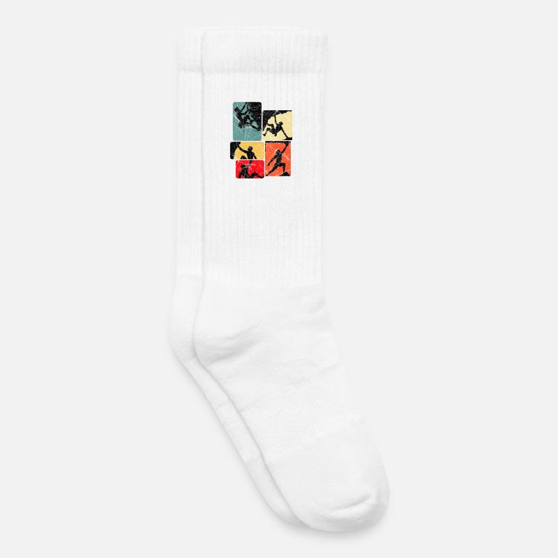 Klettern Bouldern Bergsteiger Kletterer Boulder - Kinder Tennissocken - Weiß