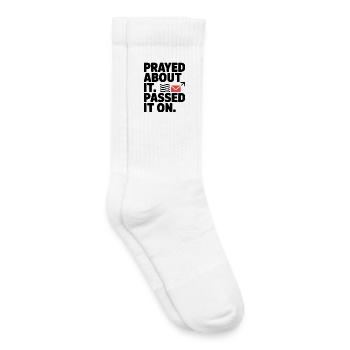 A prié à ce sujet, l’a transmis sur la prière - Chaussettes de tennis bio enfant - blanc - Droite