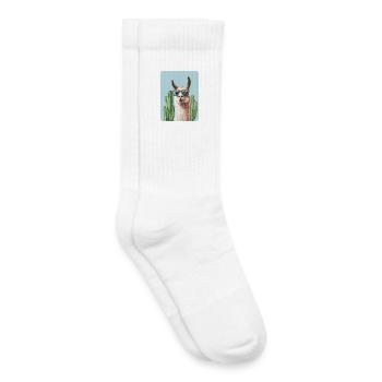lama - Chaussettes de tennis bio enfant - blanc - Droite