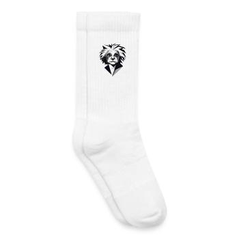 Schwarz-Weiß Abstrakter Dschinn - Kinder Tennissocken - Weiß - Rechts