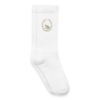 Frog Astrology and Mushroom Pattern Magic - Kids Tennis Socks - white - Right