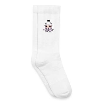 Octopus Hiver Animal Bébé Bande Dessinée - Chaussettes de tennis bio enfant - blanc - Droite