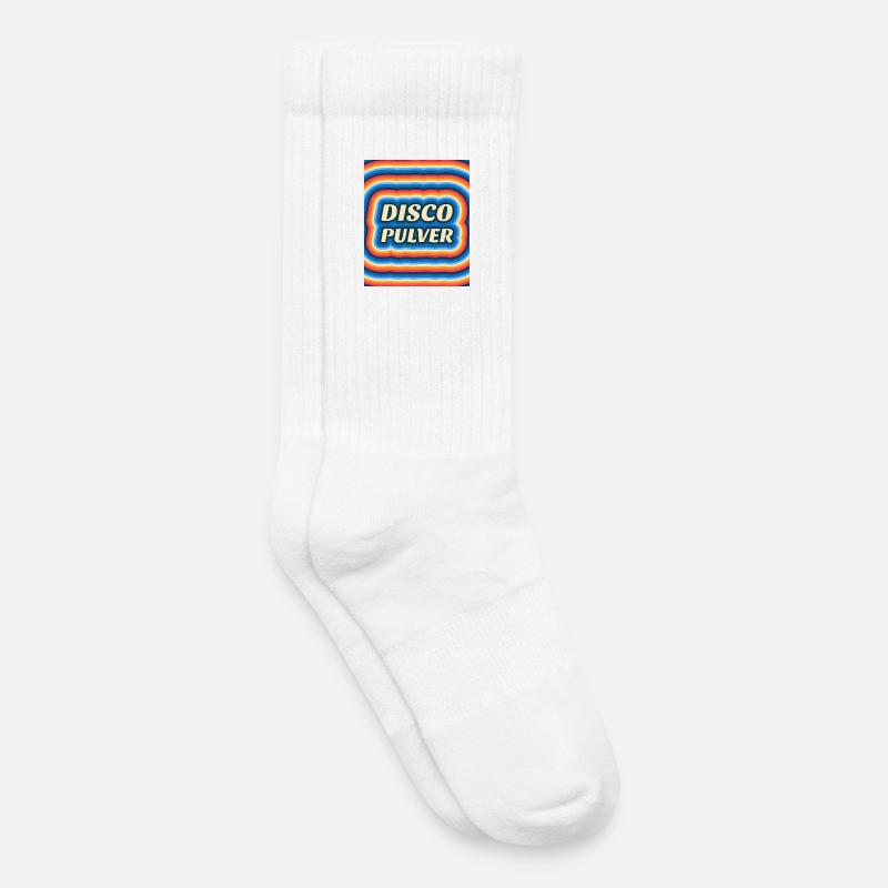 Disco Pulver Retro Logo - Kinder Tennissocken - Weiß