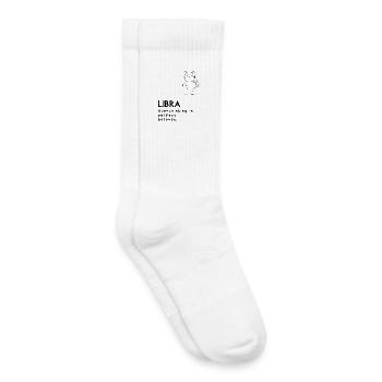 Dessin animé drôle de la Balance - Réfléchisseur équilibré - Chaussettes de tennis bio enfant - blanc - Droite