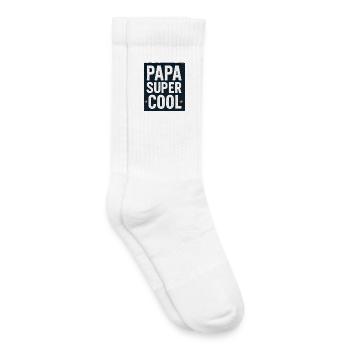 Super cooler Papa - Vatertag - Geburtstag - Kinder Tennissocken - Weiß - Rechts