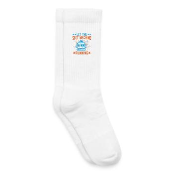 Gambling Fan Let The Machine Running Casino - Kids Tennis Socks - white - Right