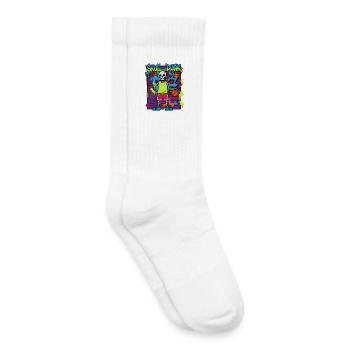 Skull Dunk – Neon Skeleton Basketball Graffiti 90s - Kids Tennis Socks - white - Right