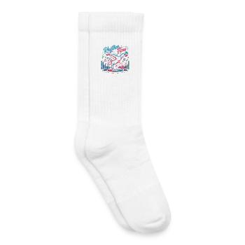 Streetdance Beat – Urban DJ Musik Design - Kinder Tennissocken - Weiß - Rechts
