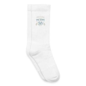This is what a 50-year-old bomb looks like - Kids Tennis Socks - white - Right