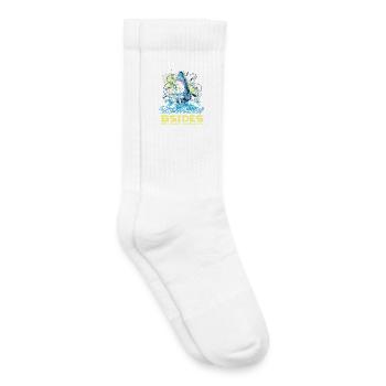 Shark bat BSIDES Perth 2025 - Chaussettes de tennis bio enfant - blanc - Droite