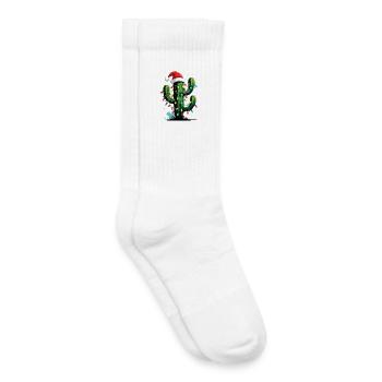 Kaktus Weihnachten mit Lichtern - Kinder Tennissocken - Weiß - Rechts