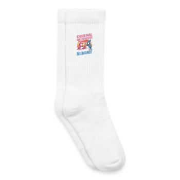 Personne n’aime les petits malins ! Cela signifie personne ! - Chaussettes de tennis bio enfant - blanc - Droite