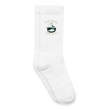 Silent Waters Loud Hits Angler Adventure - Chaussettes de tennis bio enfant - blanc - Droite