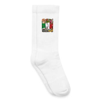 Italie - Chaussettes de tennis bio enfant - blanc - Droite