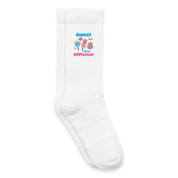 Ollipop amour doux et drôle - Chaussettes de tennis bio enfant - blanc - Droite