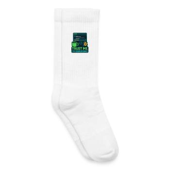 Funny IT Design – Trust me, I'm debugging - Kids Tennis Socks - white - Right