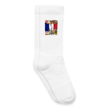 France - Chaussettes de tennis bio enfant - blanc - Droite