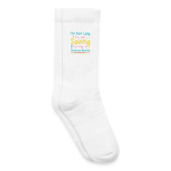 Artist Painter Graphic Not Lazy Just Saving Arts - Kids Tennis Socks - white - Right