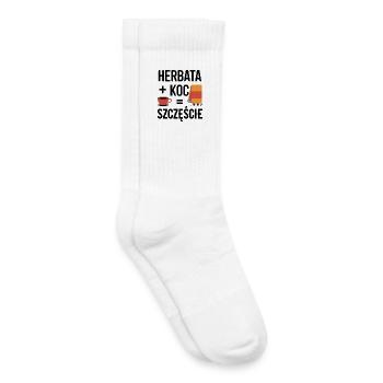 Tee und Deckenglück - Kinder Tennissocken - Weiß - Rechts