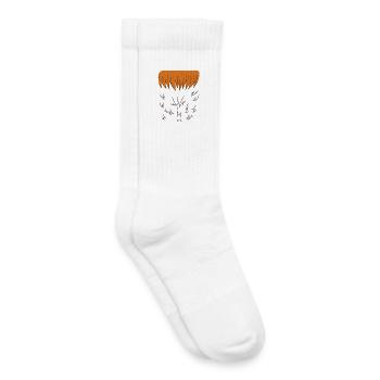 Drôle Poule Poulet Animal Ventre Costume Paresseux DIY - Chaussettes de tennis bio enfant - blanc - Droite