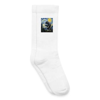Werwolf Wolf Van Gogh Style - Kinder Tennissocken - Weiß - Rechts