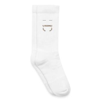 J’adore les mariages - Chaussettes de tennis bio enfant - blanc - Droite