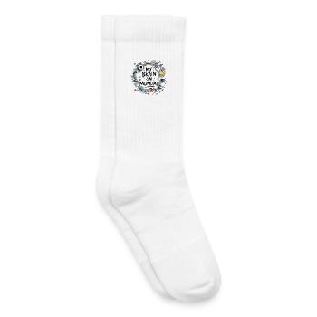 Croquis chaotique - Chaussettes de tennis bio enfant - blanc - Droite